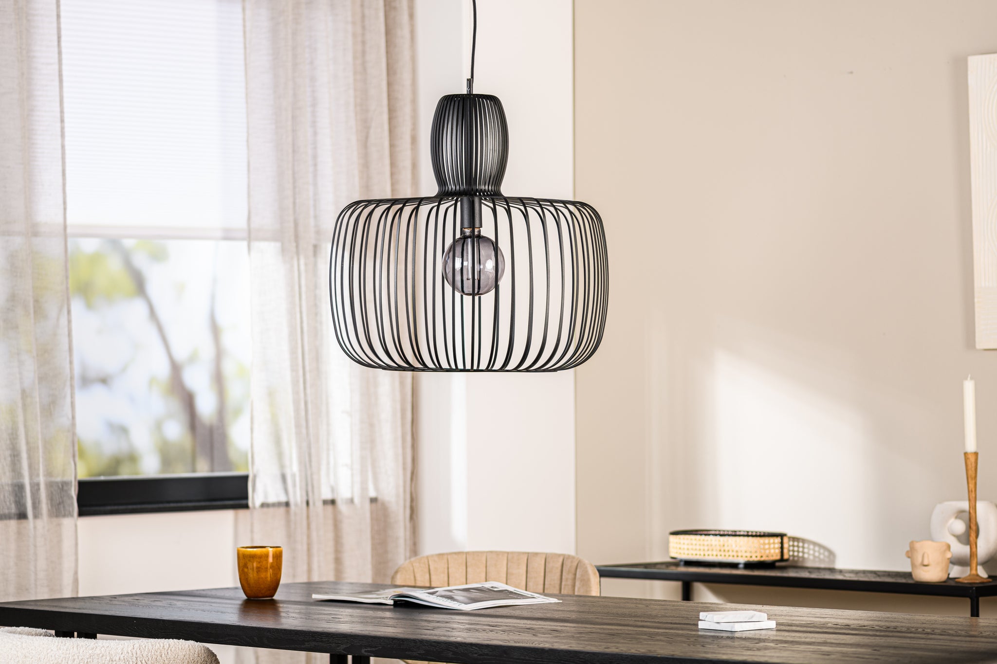 Hanglamp, 55 cm, H340 zwart