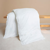 Coco & Cici - Tencel-satijnen dekbedovertrek 100 x 135 cm - 1-persoonsbeddengoed - kinderbeddengoed - Lyocell - hypoallergeen & extra zacht - wit