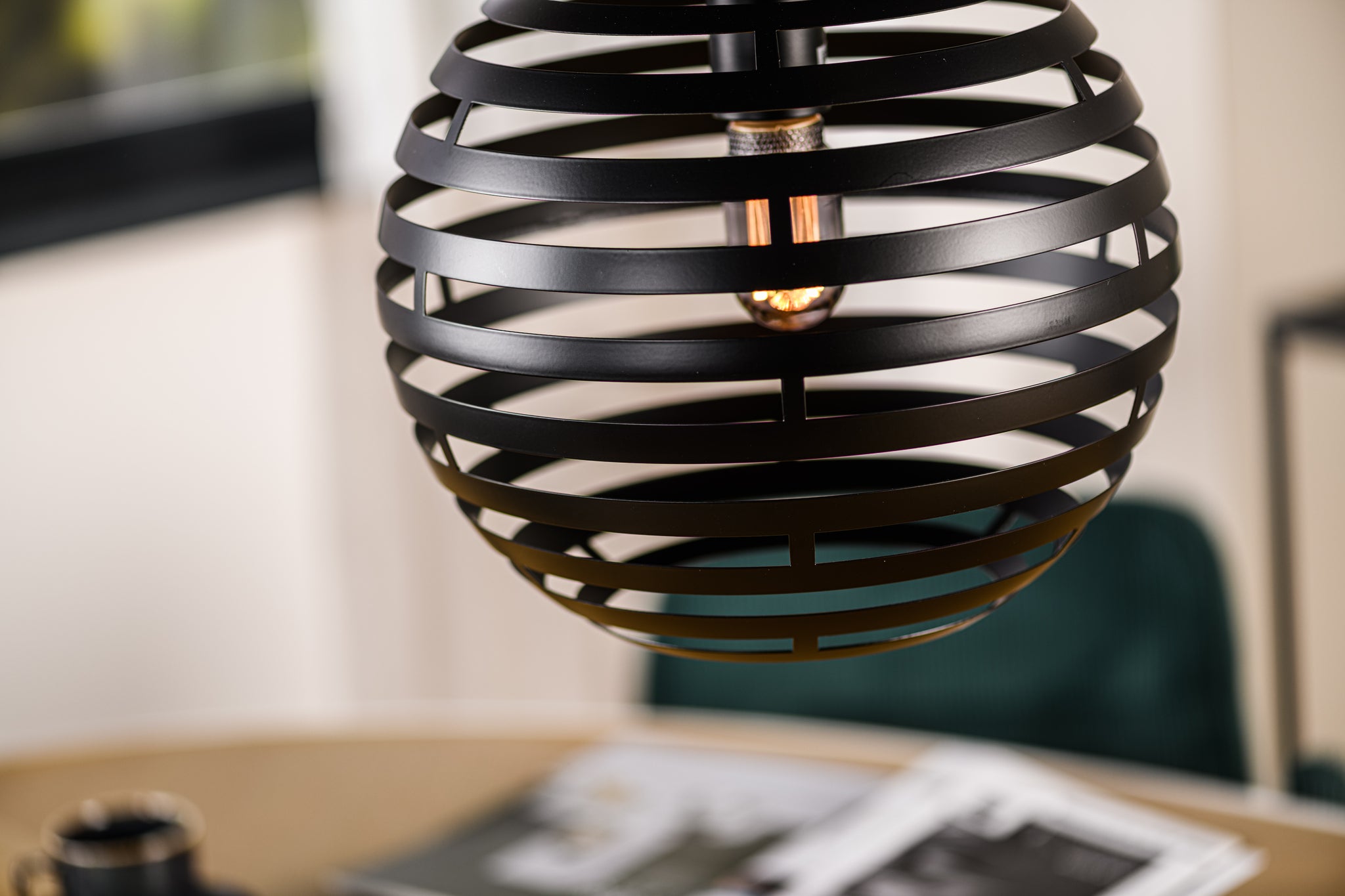Hanglamp, 30 cm, H340 zwart