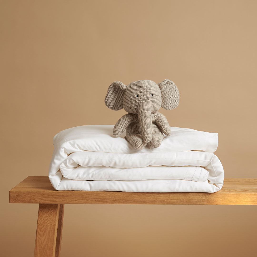 Coco & Cici - Kinder - TENCEL Satijn Dekbedovertrek Wit | + 1 kussensloop 60x70 - 1 kussensloop 60x70