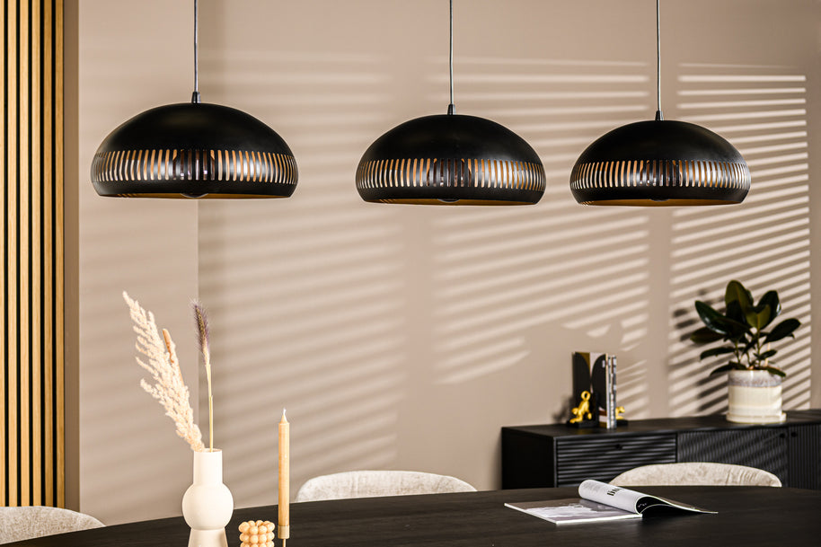 Hanglamp, 3-lichts, H340 zwart