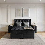 Opbergboxspring Blackpearl Antraciet 180x200