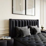 Opbergboxspring Blackpearl Antraciet 180x200