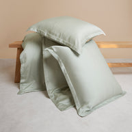 Coco & Cici - Tencel-satijn dekbedovertrek 200 x 200 cm - 2-persoons beddengoed - grijsgroen - Lyocell - hypoallergeen en extra zacht - 2 kussenslopen (60 x 70 cm)