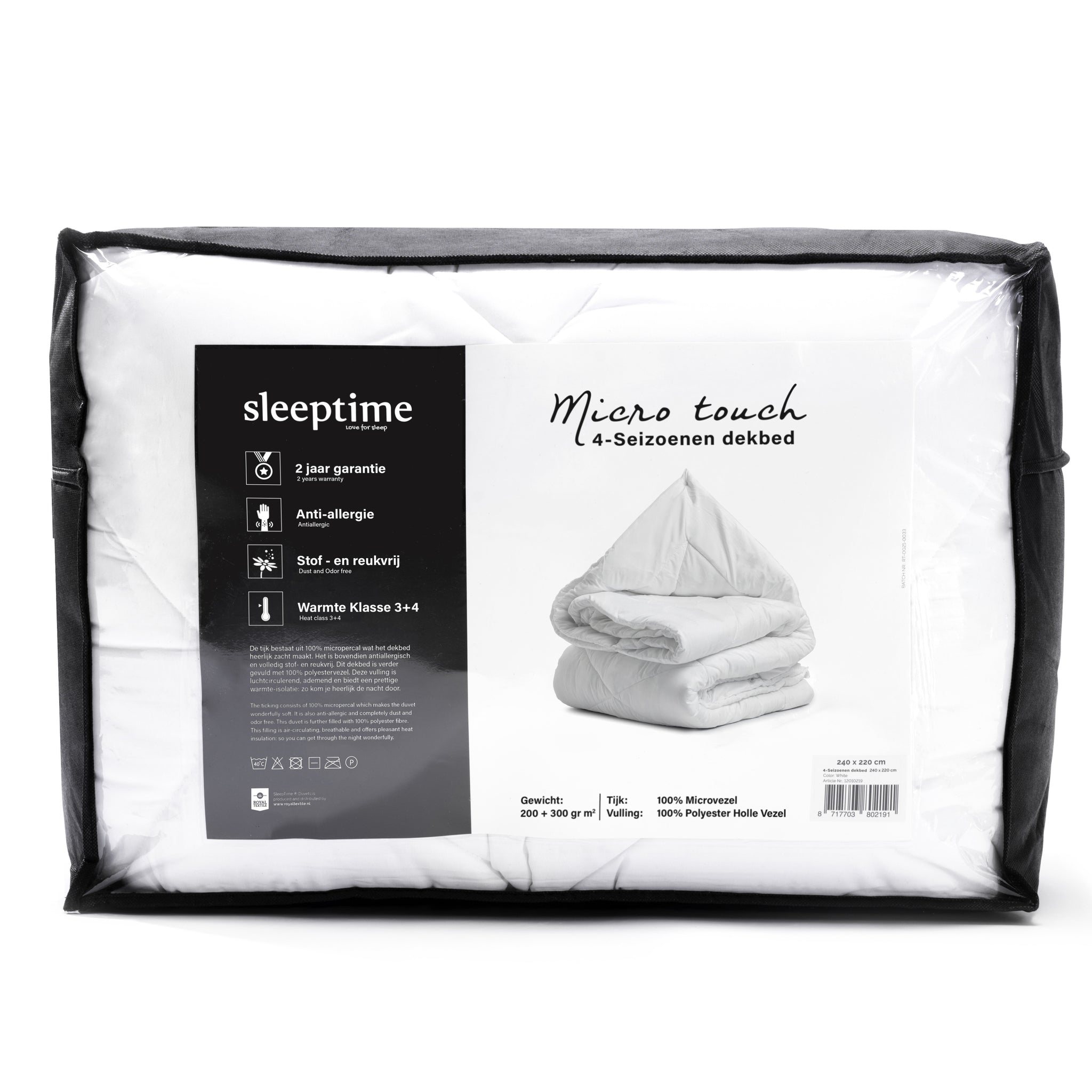 Micro Touch 4-Seizoenen Dekbed Wit - 200 x 200