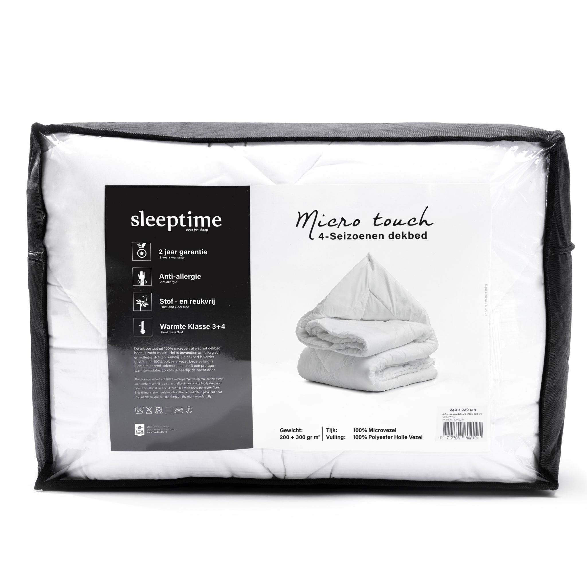 Micro Touch 4-Seizoenen Dekbed Wit - 240X220