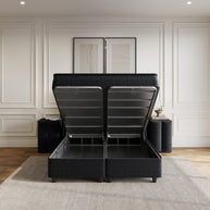 Opbergboxspring Blackpearl Antraciet 180x220