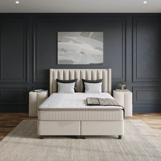 Boxspring met opbergruimte Blackpearl Beige 90x200