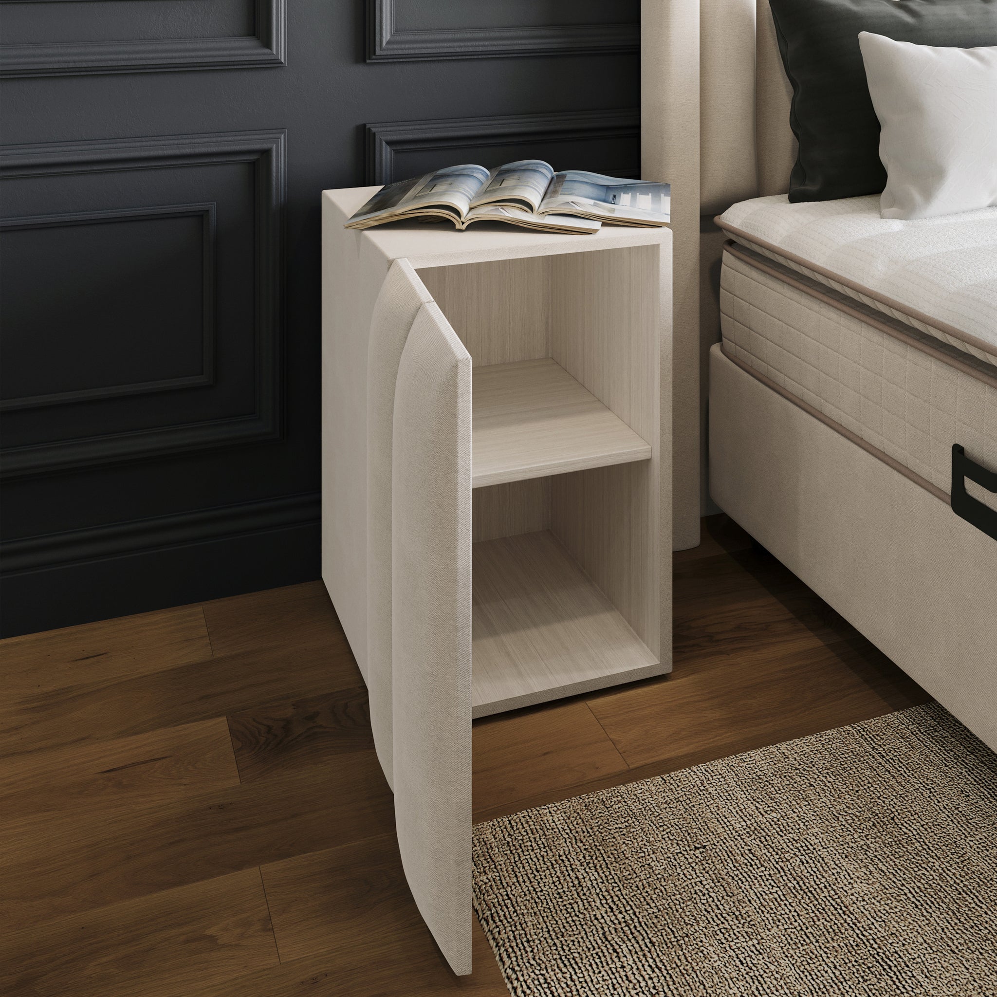 Boxspring met opbergruimte Blackpearl Beige 90x200