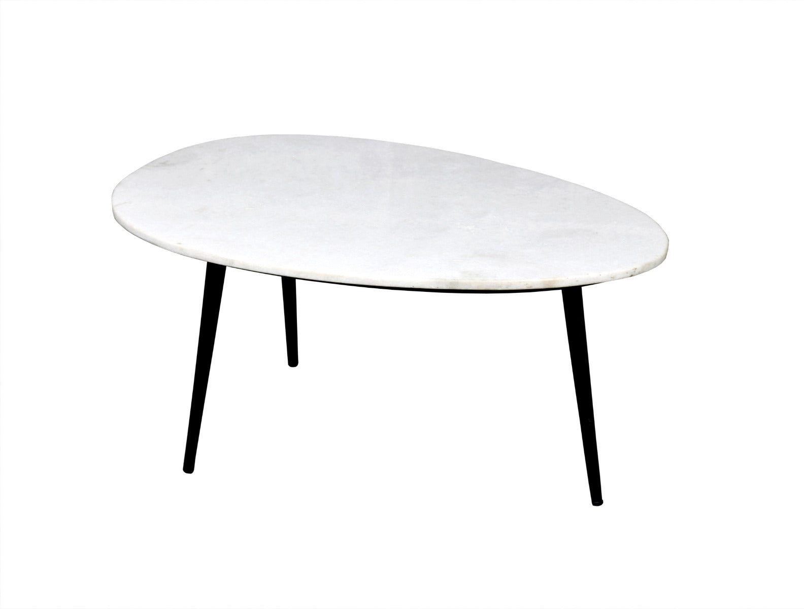 Organisch marmer wit-zwart 70 cm