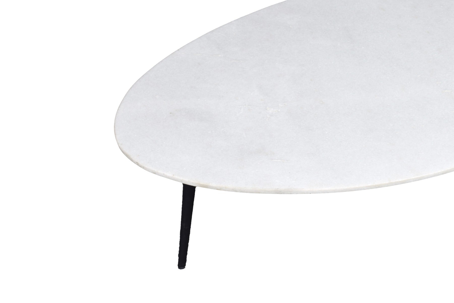 Organisch marmer wit-zwart 70 cm
