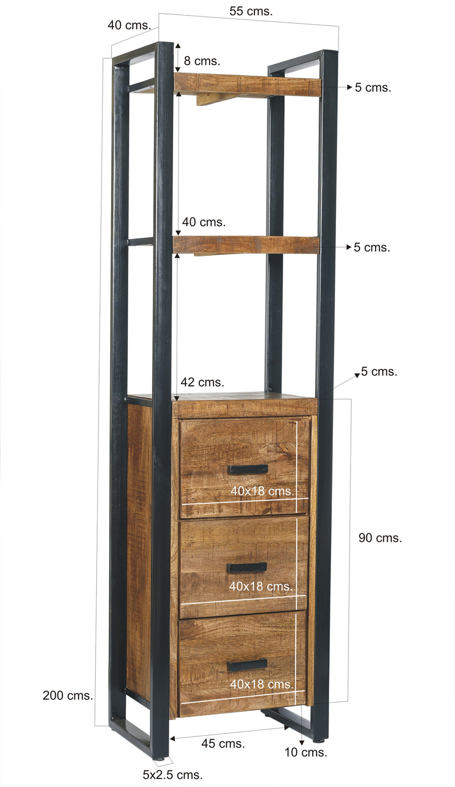 Nairobi 3 lades 55 cm