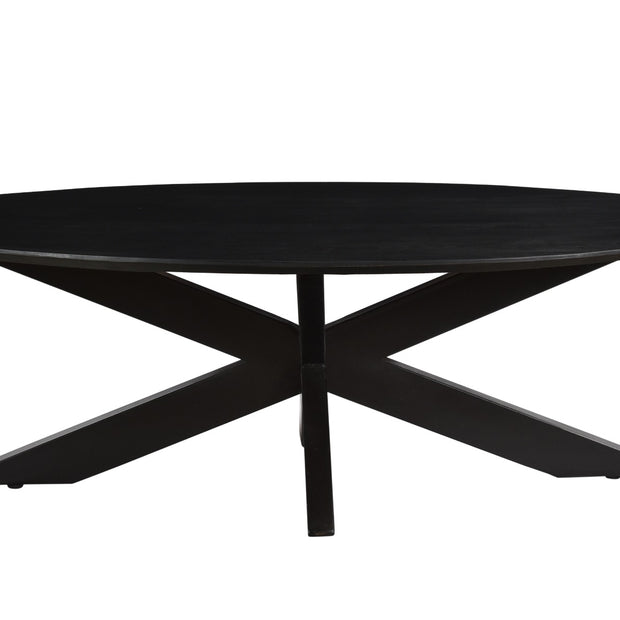 Oslo Ovaal Zwart 130 cm