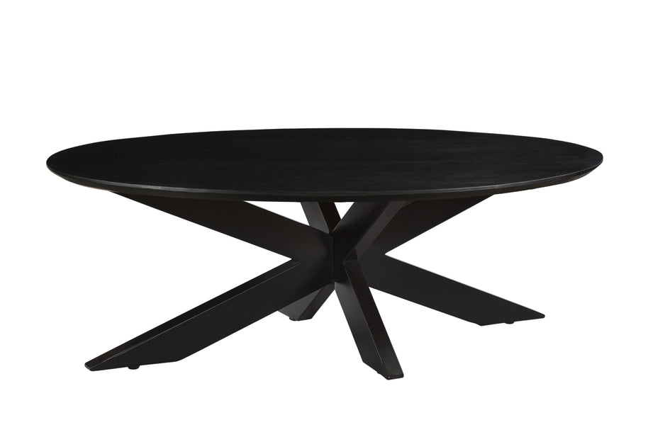 Oslo Ovaal Zwart 130 cm
