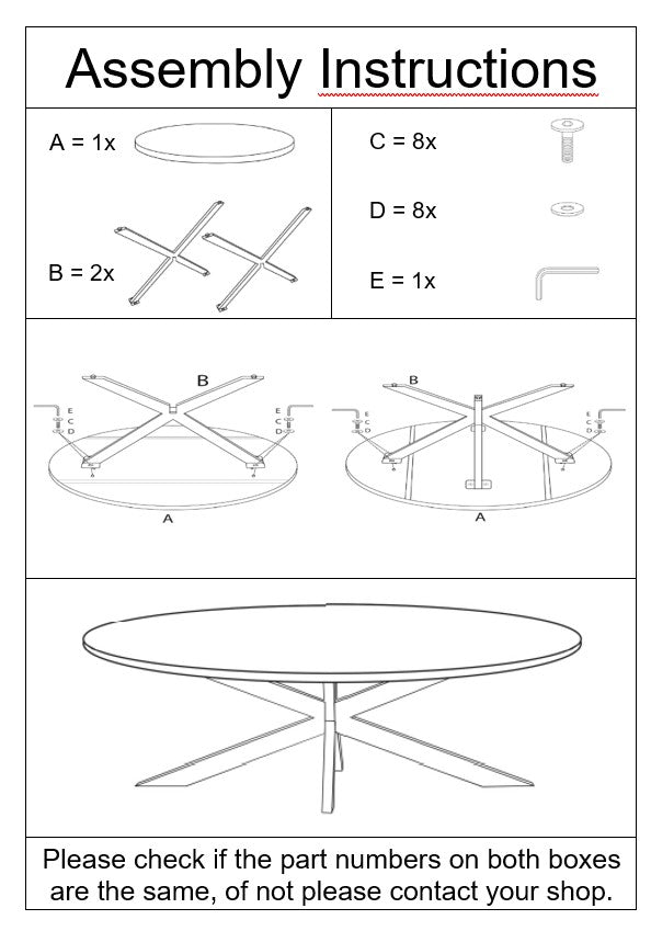 Oslo Ovaal Zwart 130 cm