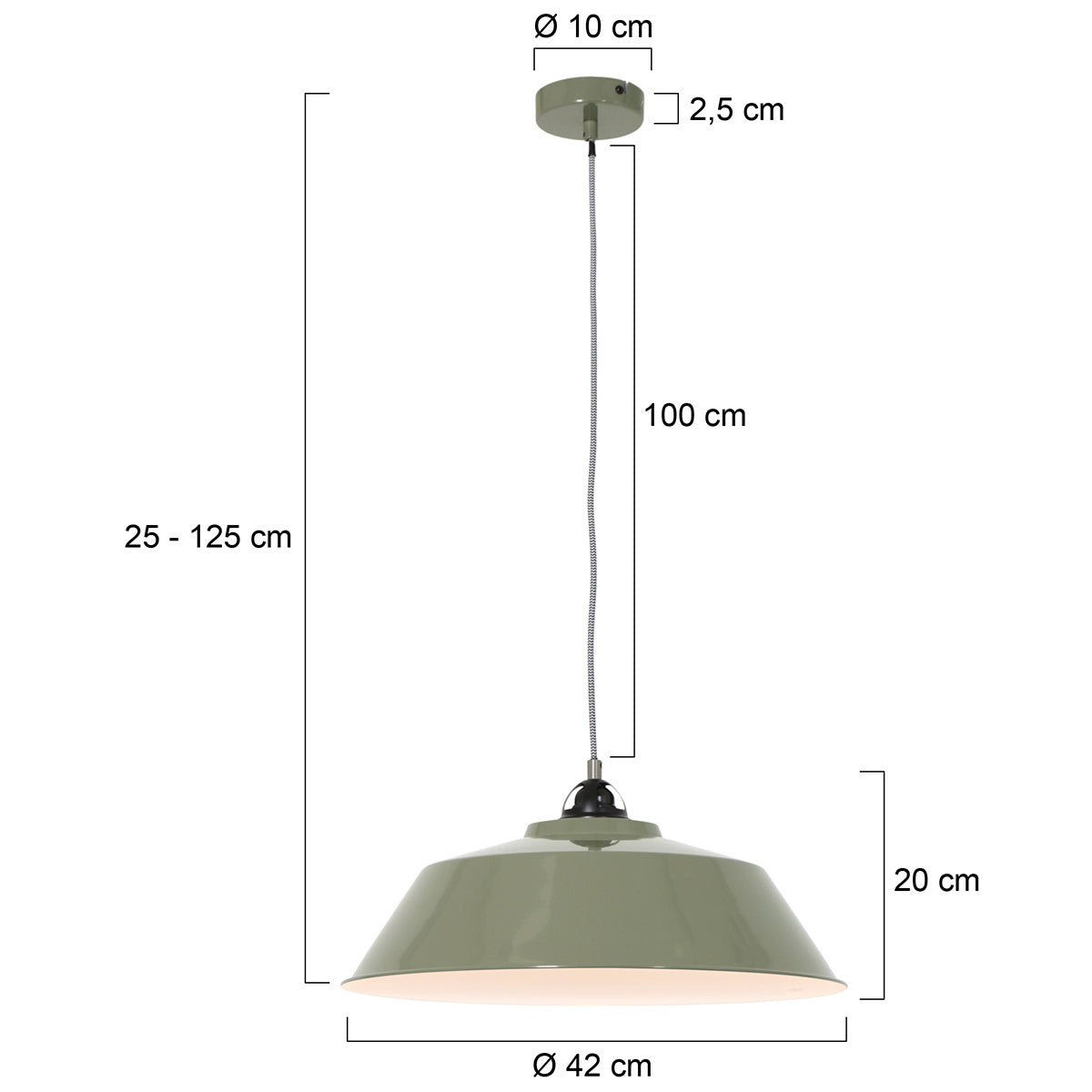 Hanglamp Nove 1318G groene sfeermaker met moderne uitstraling