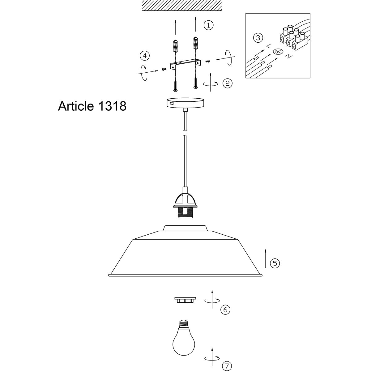 Hanglamp Nove 1318G groene sfeermaker met moderne uitstraling