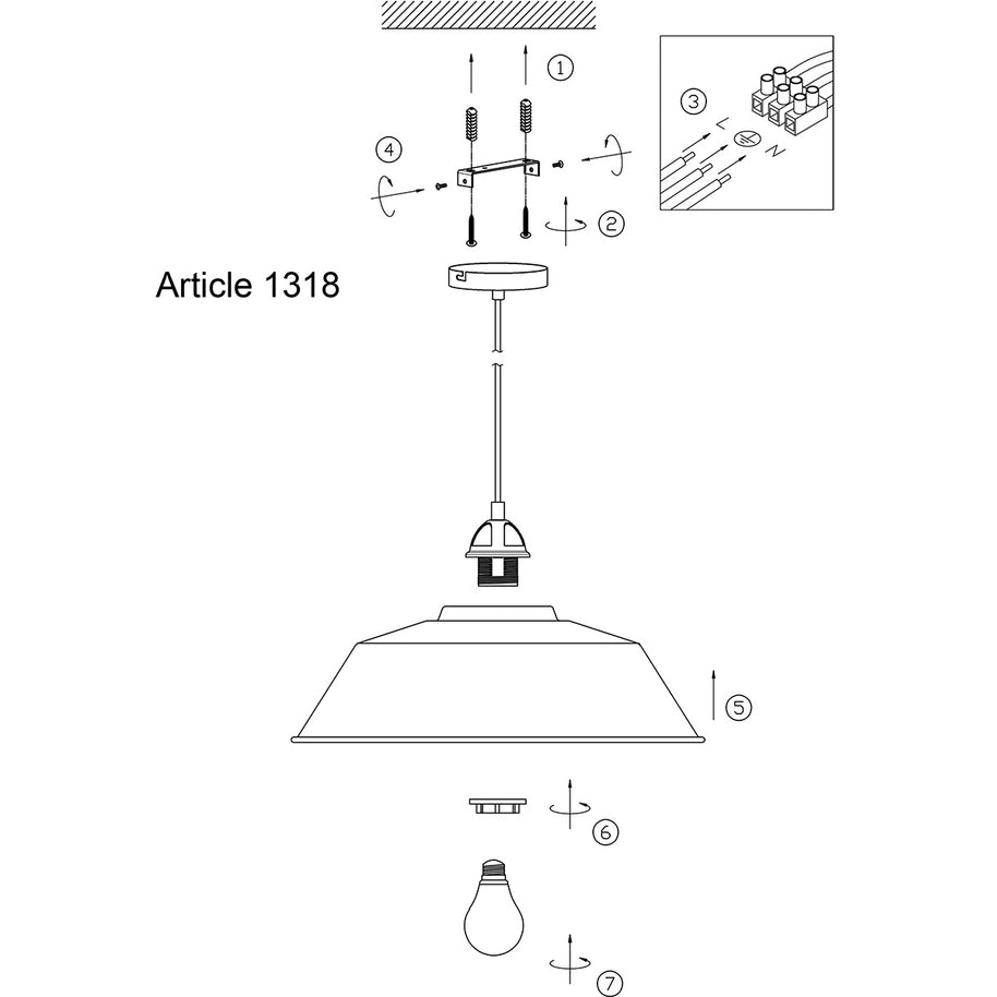 Hanglamp Nove 1318G groene sfeermaker met moderne uitstraling