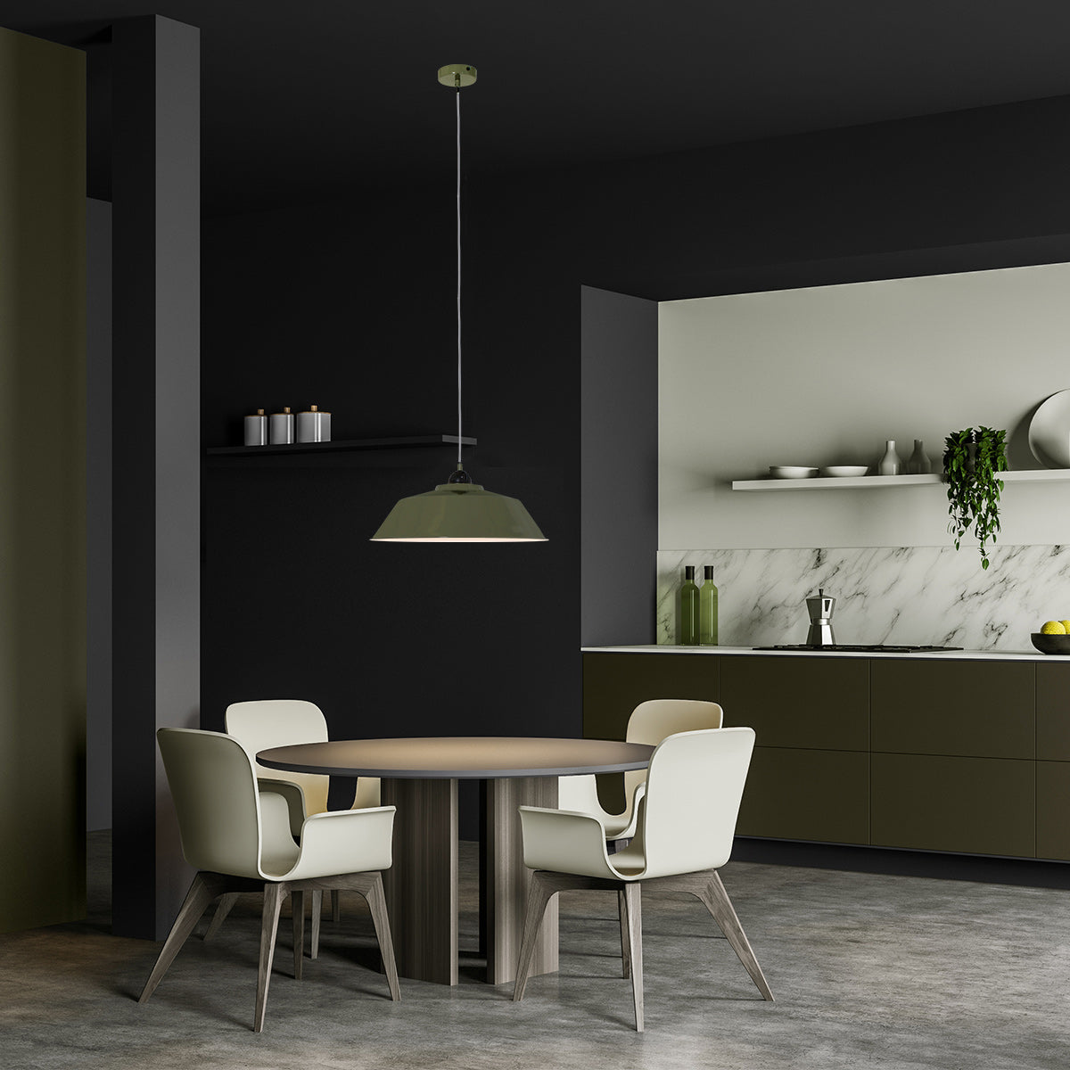 Hanglamp Nove 1318G groene sfeermaker met moderne uitstraling