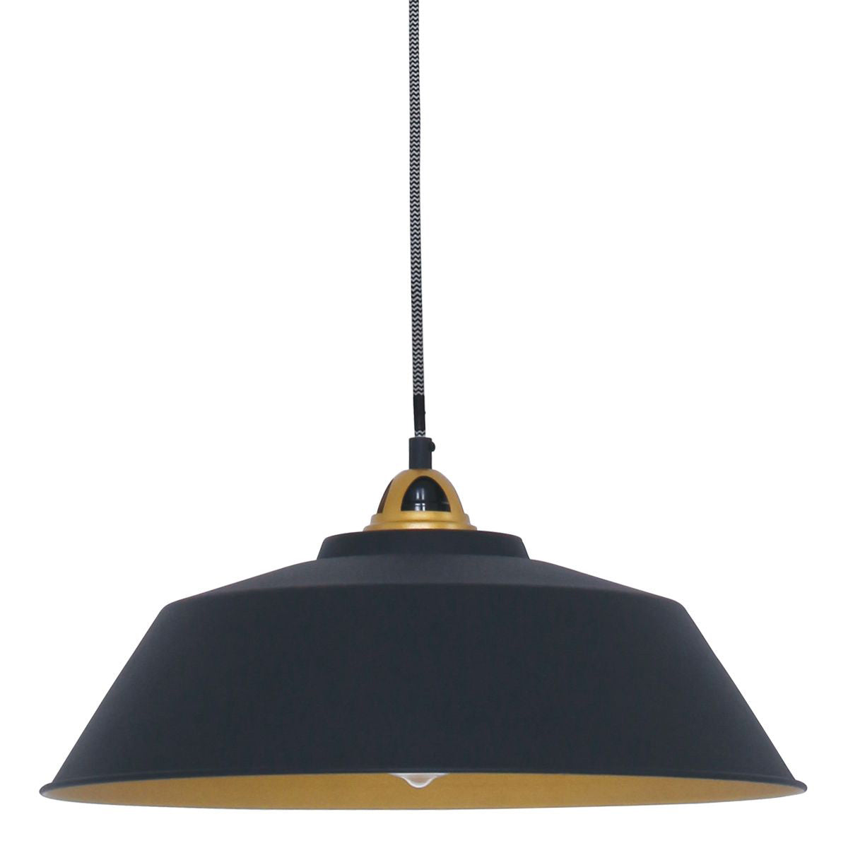 Hanglamp Nove 1318ZW zwart/goud met warme luxe uitstraling