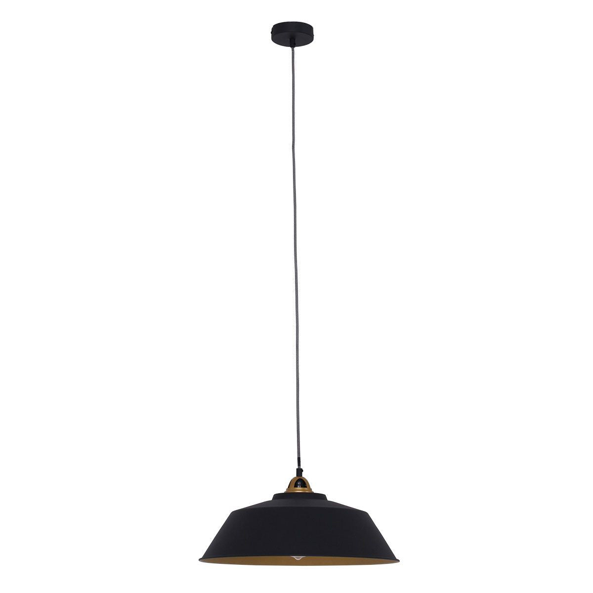 Hanglamp Nove 1318ZW zwart/goud met warme luxe uitstraling