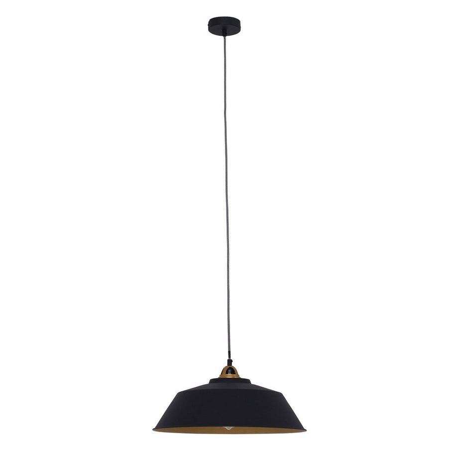 Hanglamp Nove 1318ZW zwart/goud met warme luxe uitstraling