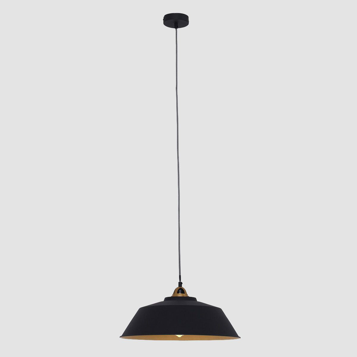 Hanglamp Nove 1318ZW zwart/goud met warme luxe uitstraling