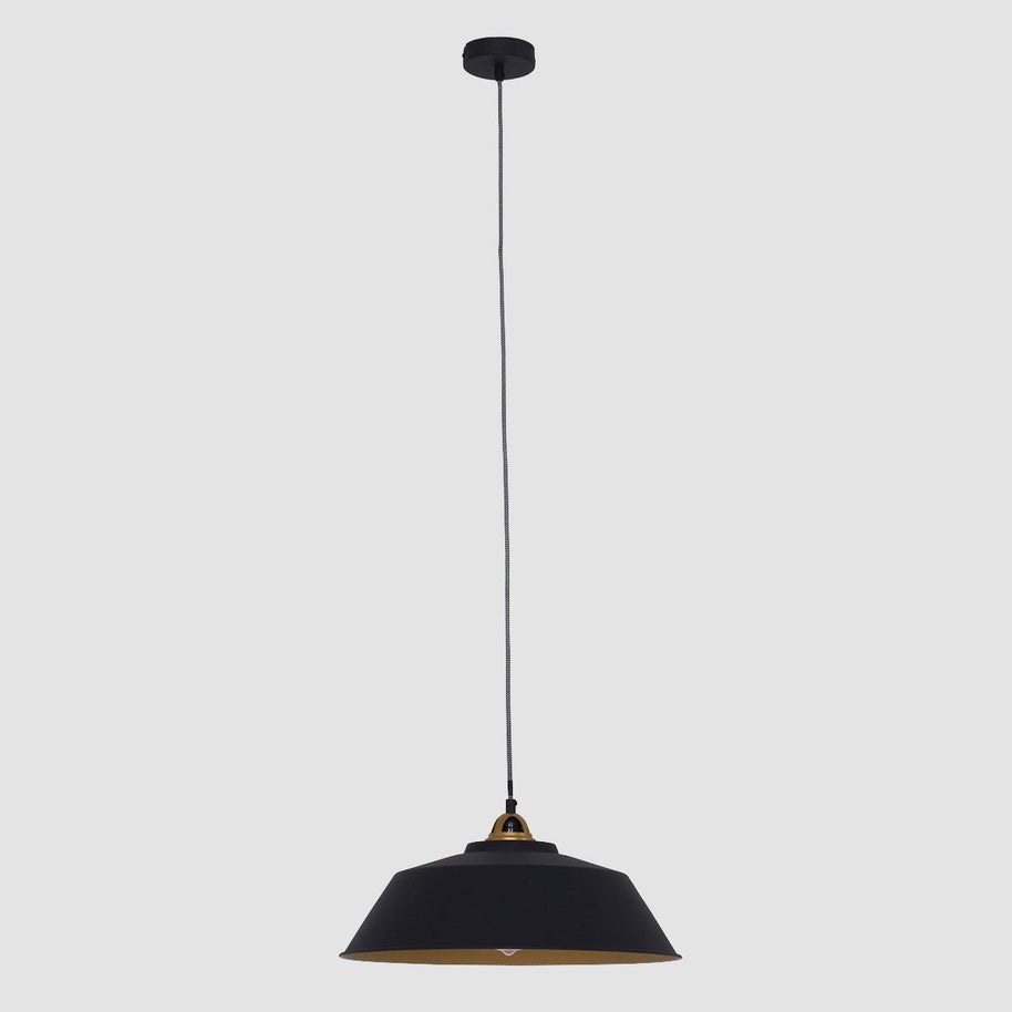 Hanglamp Nove 1318ZW zwart/goud met warme luxe uitstraling