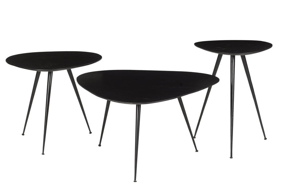 Brix Loua zwart set van 3