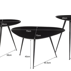 Brix Loua zwart set van 3