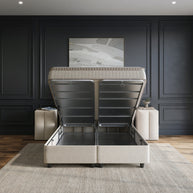 Opbergboxspring Blackpearl Beige 180x220