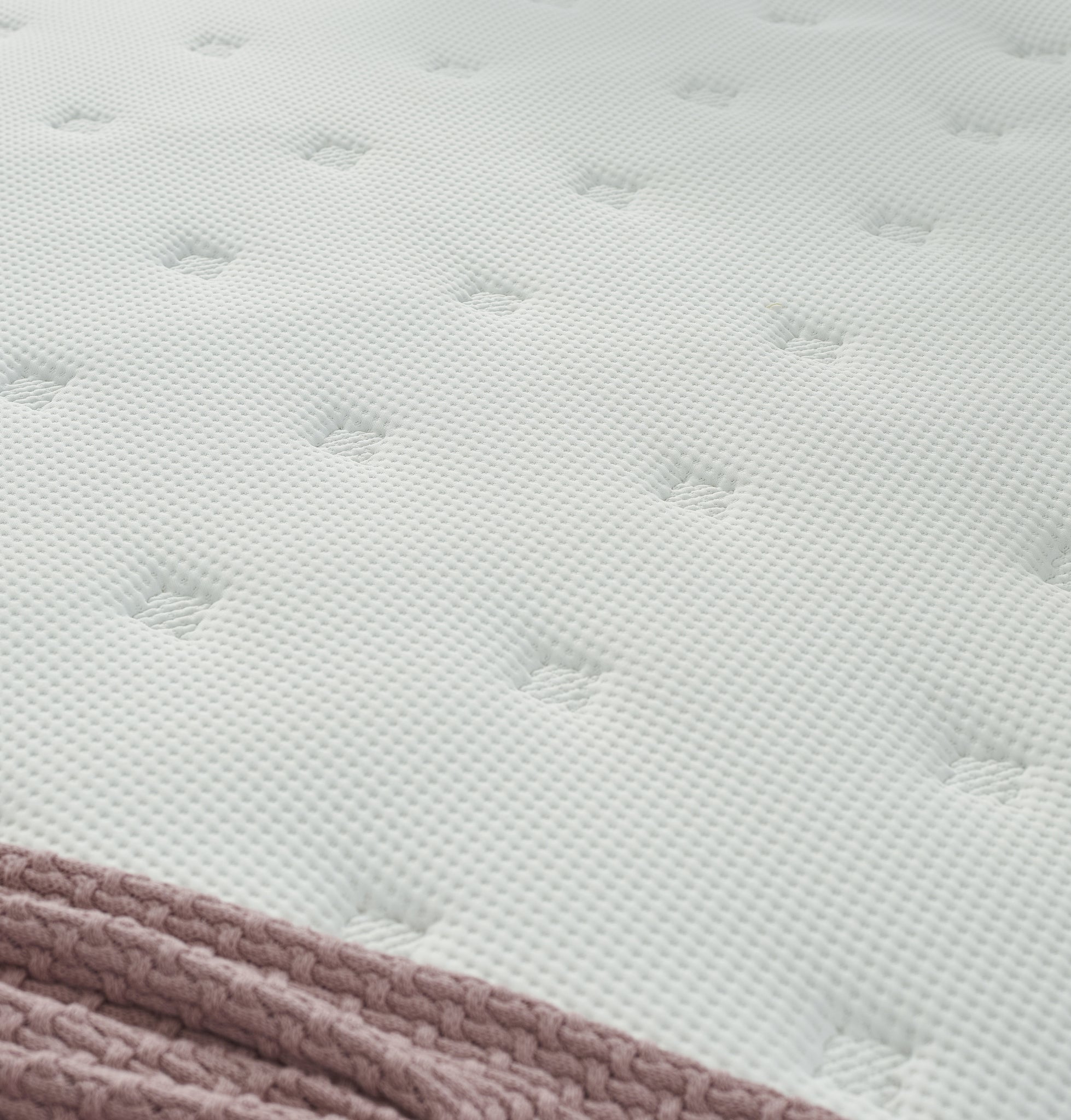 Boxspring Vida Teddy Bouclé beige 140x200 cm
