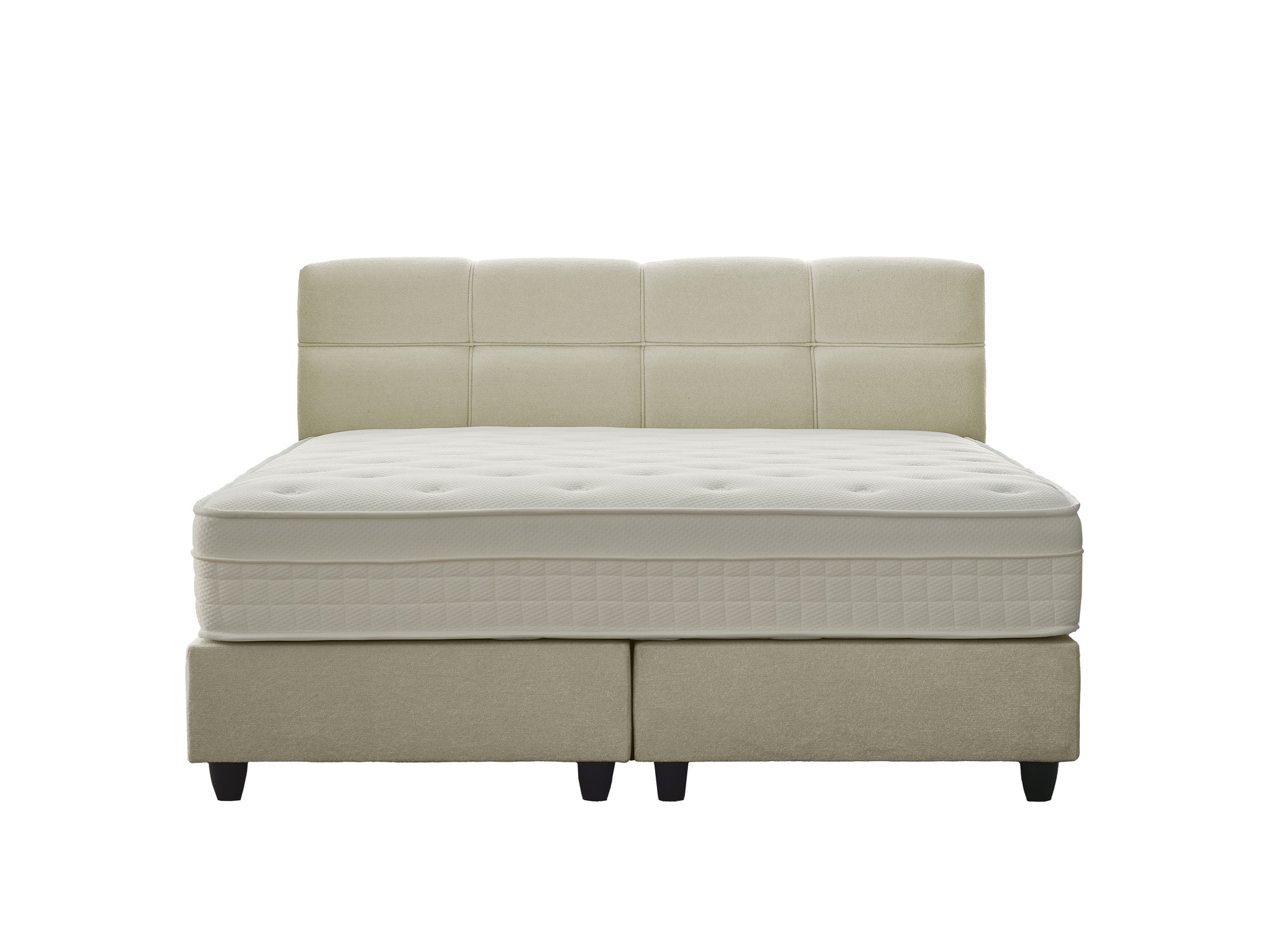 Boxspring Vida Teddy Bouclé beige 140x200 cm
