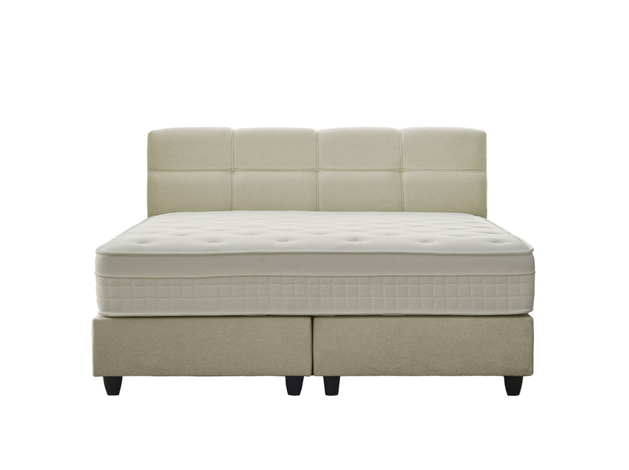 Boxspring Vida Teddy Bouclé beige 140x200 cm
