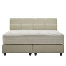 Boxspring Vida Teddy Bouclé beige 140x200 cm