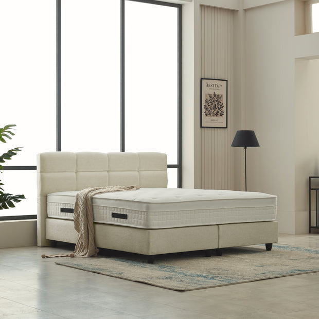 Boxspring Vida Teddy Bouclé Beige 160x200