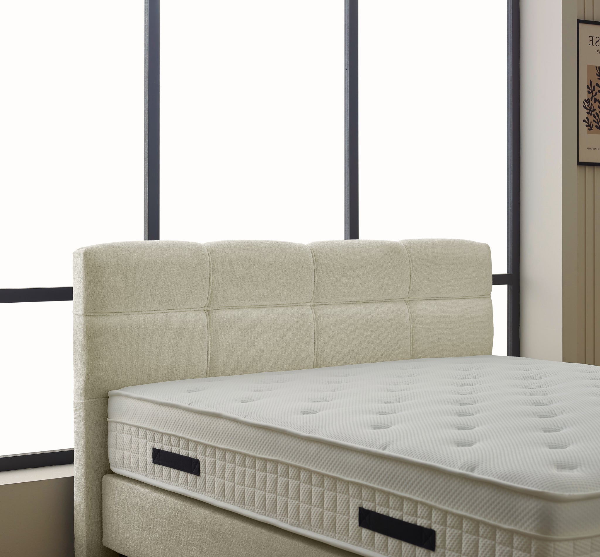 Boxspring Vida Teddy Bouclé Beige 160x200