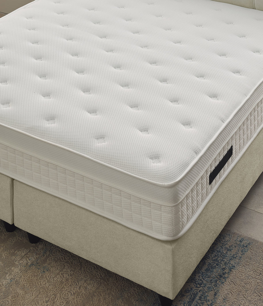 Boxspring Vida Teddy Bouclé Beige 160x200