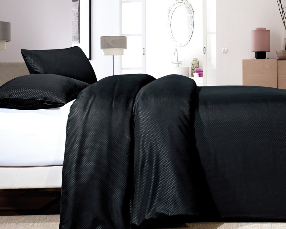 Satin Point Zwart 140 x 220