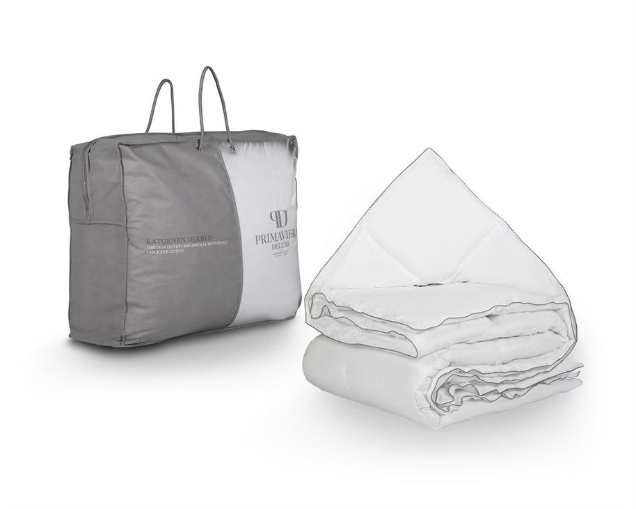 Percale Katoen-gevoel Eenpersoonsdekbed Wit - 200x200