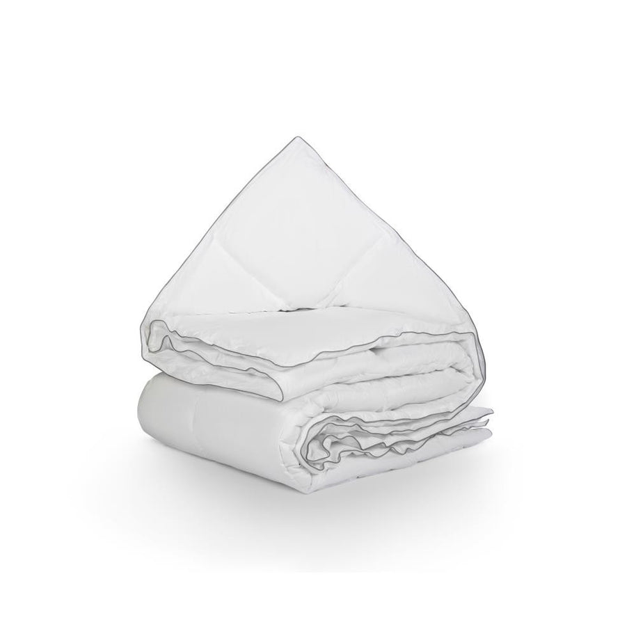 Percale Katoen Touch Eenpersoons Dekbed Wit - 240x200