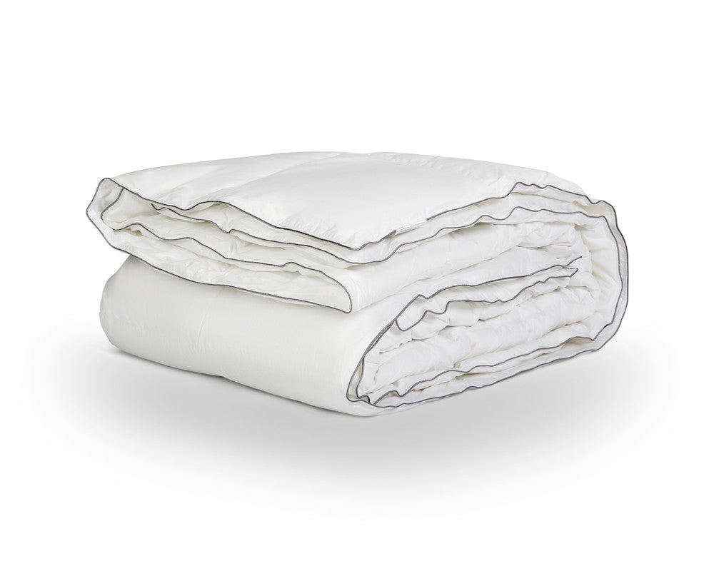Percale Katoen Touch Eenpersoons Dekbed Wit - 240x200