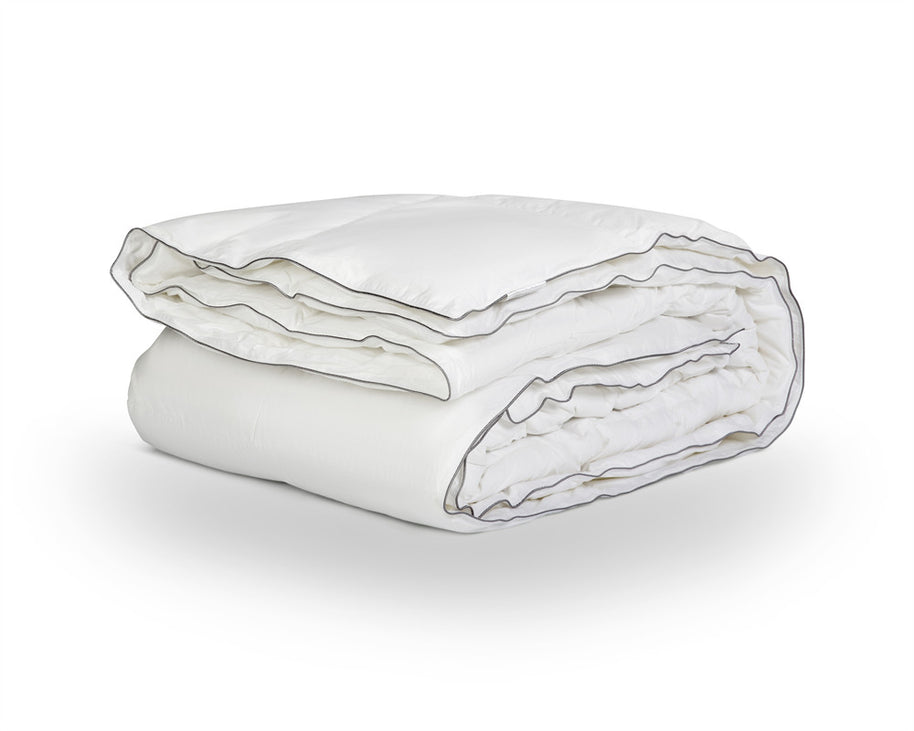 Percale Katoen Touch Eenpersoons Dekbed Wit - 240x200