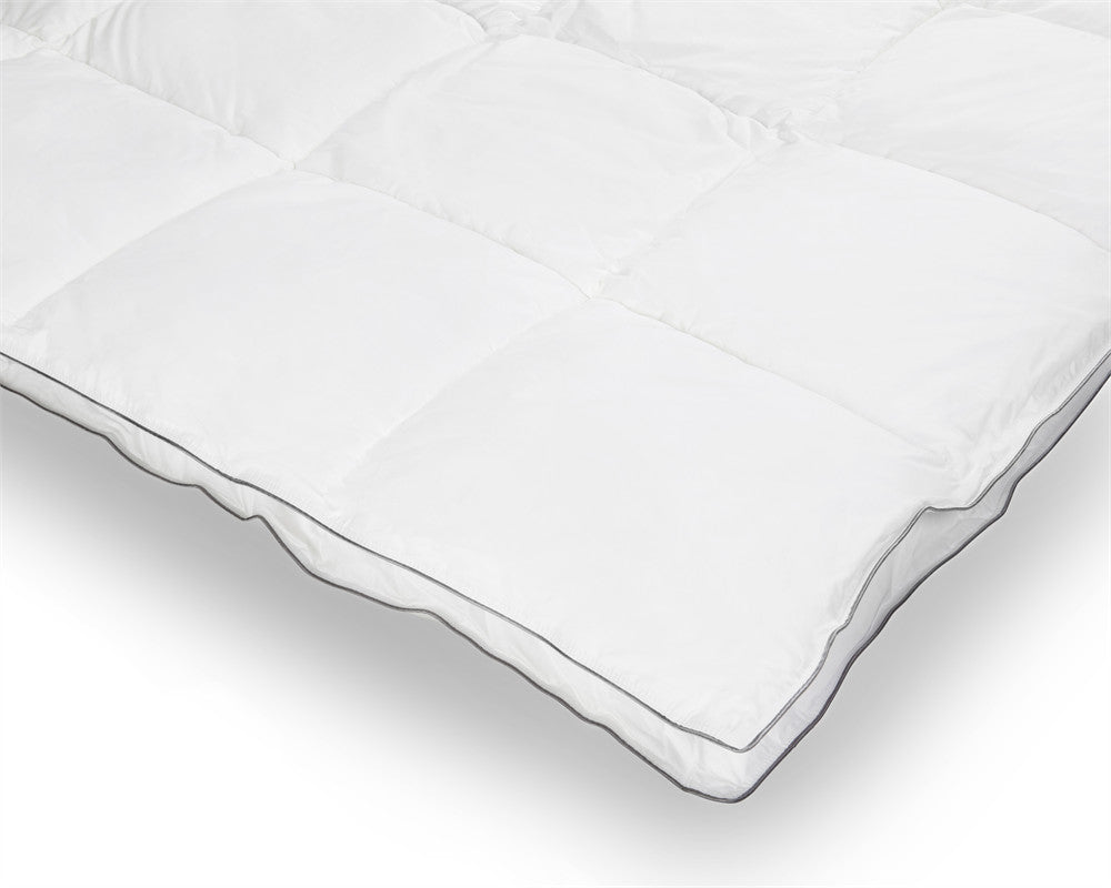 Percale Katoen Touch Eenpersoons Dekbed Wit - 240x200