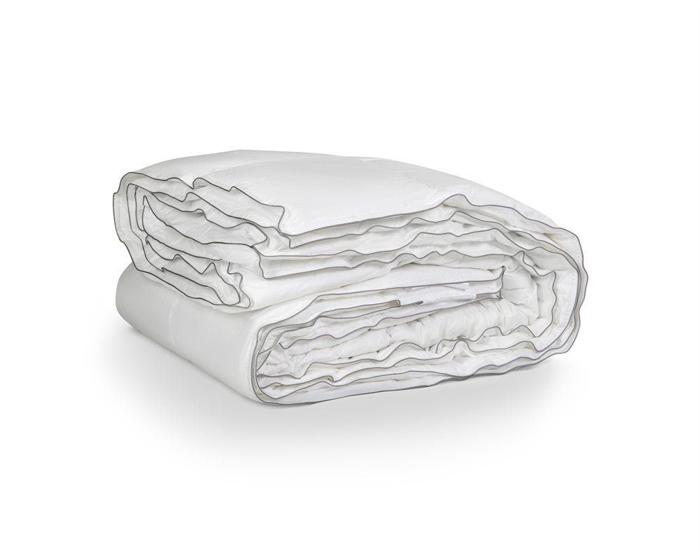 Percale katoenen 4-seizoenen dekbed wit - 140x200