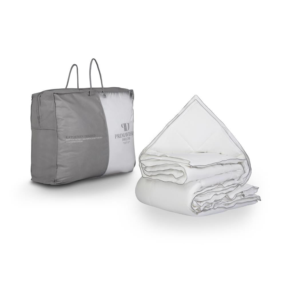 Percale katoenen 4-seizoenen dekbed wit - 140x200
