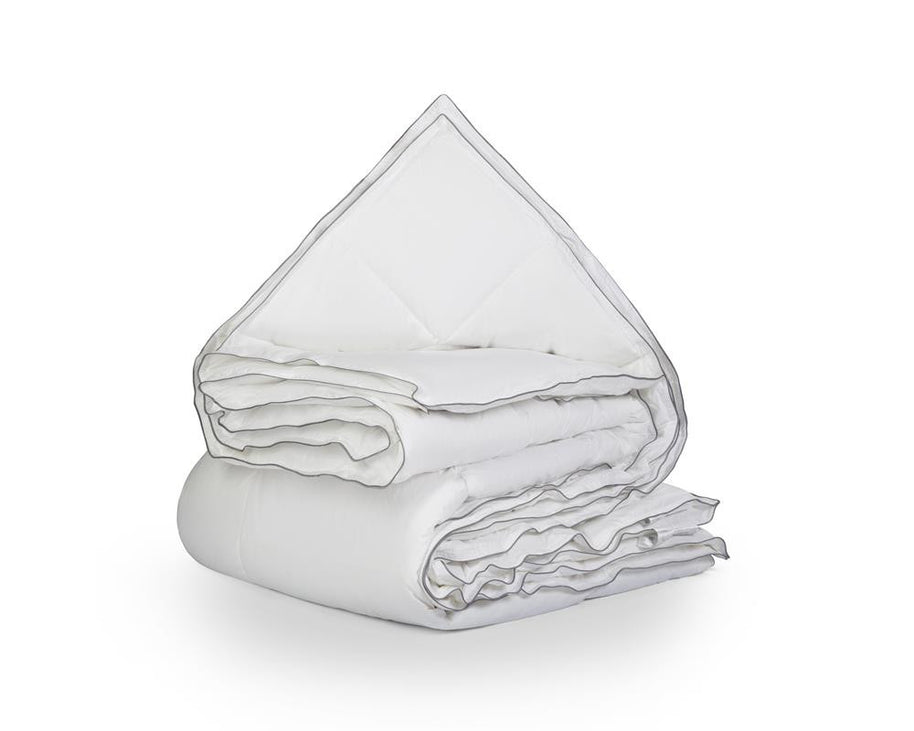 Percale katoen-touch 4-seizoenen dekbed wit - 140x220