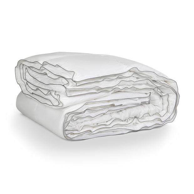 Percale katoen-touch 4-seizoenen dekbed wit - 140x220