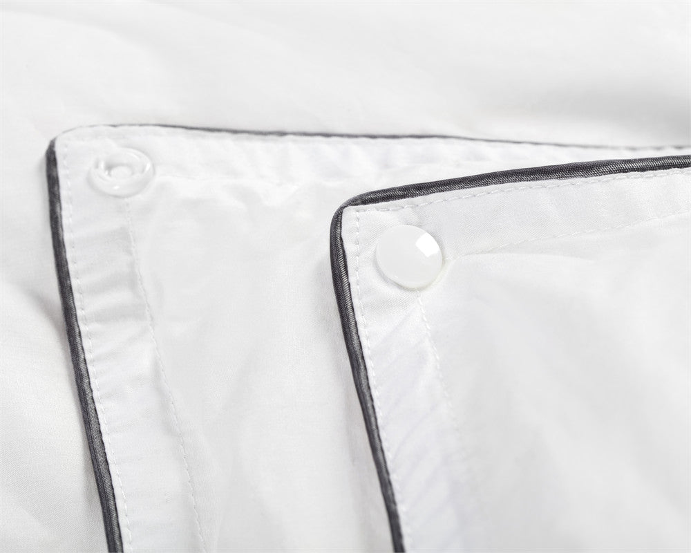 Percale katoen-touch 4-seizoenen dekbed wit - 140x220