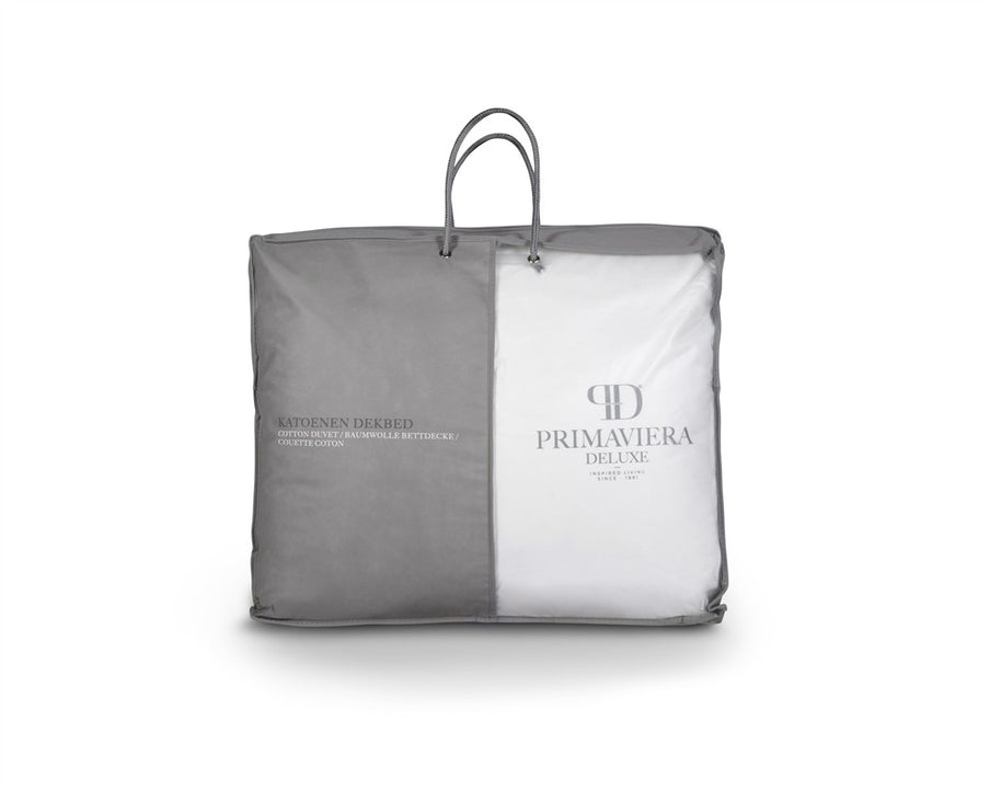 Percale katoenen touch 4-seizoenen dekbed wit - 200x200